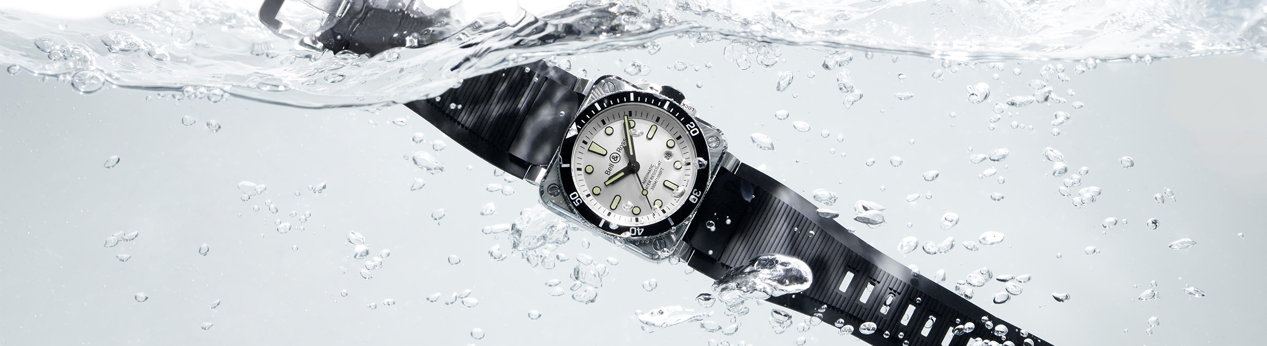 Jam Tangan Memfokuskan Kepada Aktiviti Selam Dan Renang – Bell & Ross BR 03-92 Diver White