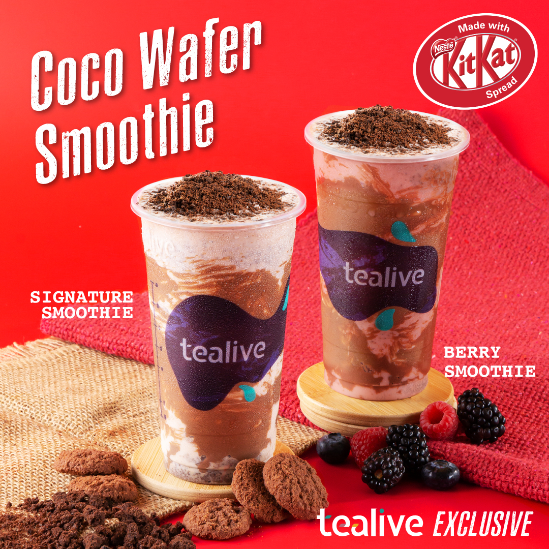 Tealive X KitKat – Menu Eksklusif Yang Dilengkapi Sapuan Jem Coklat KitKat & Wafer Koko Rangup