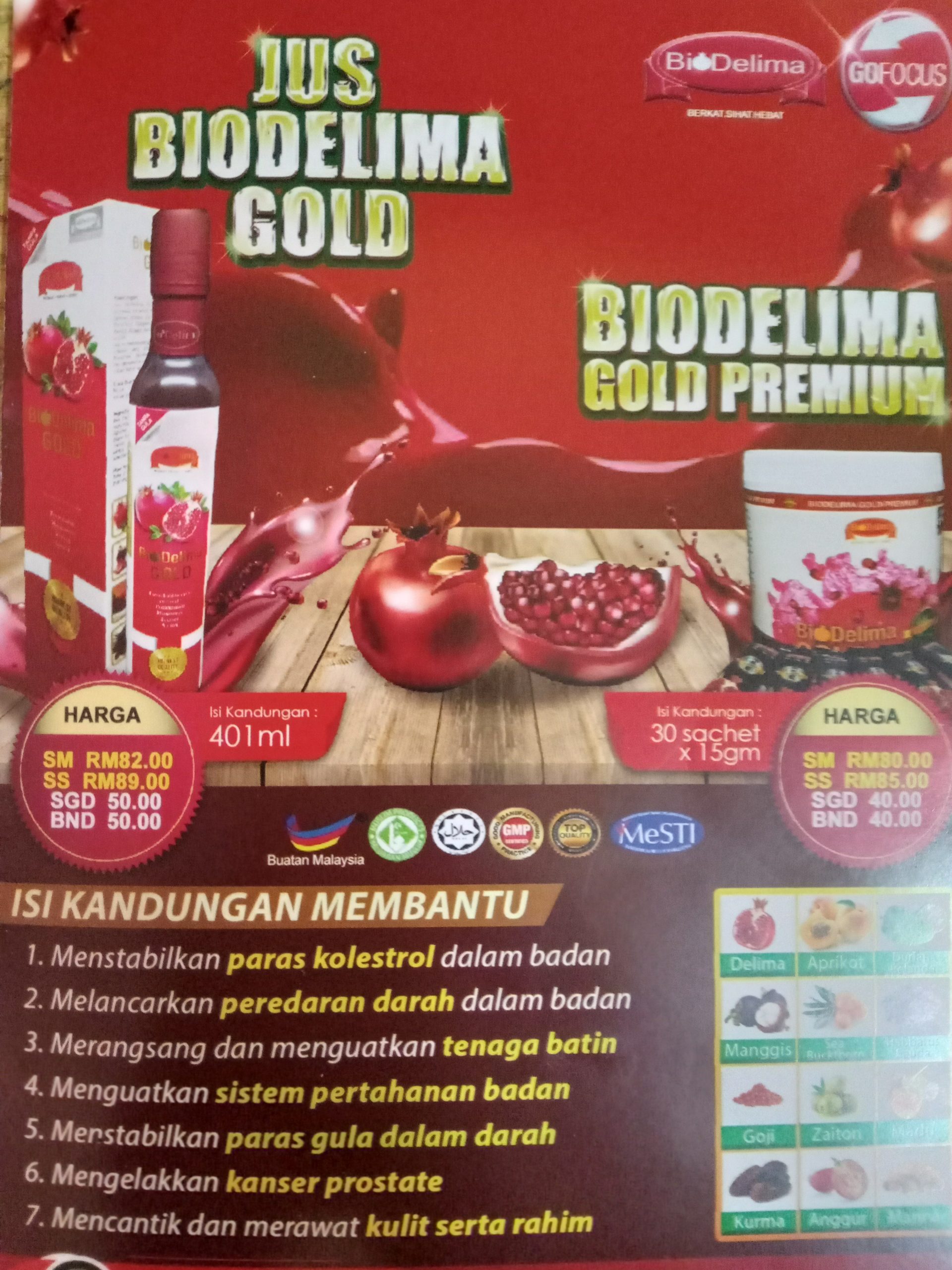 Produk Biodelima Baik Untuk Mereka Yang Menghidap Penyakit 3 Serangkai