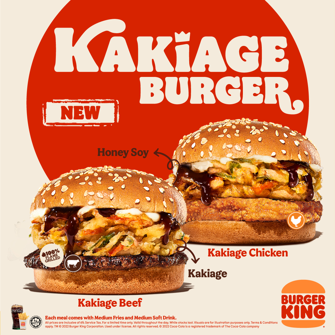 Jom Cuba Menu Baharu Dari Burger King Iaitu Kakiage Burger – Harga Bermula RM15.50