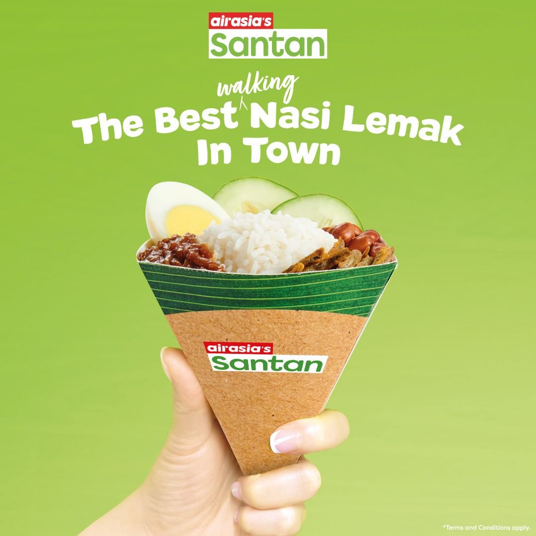 Santan Perkenal Nasi Lemak Bungkus Berbentuk Piramid – Dijual Pada Harga RM4.90