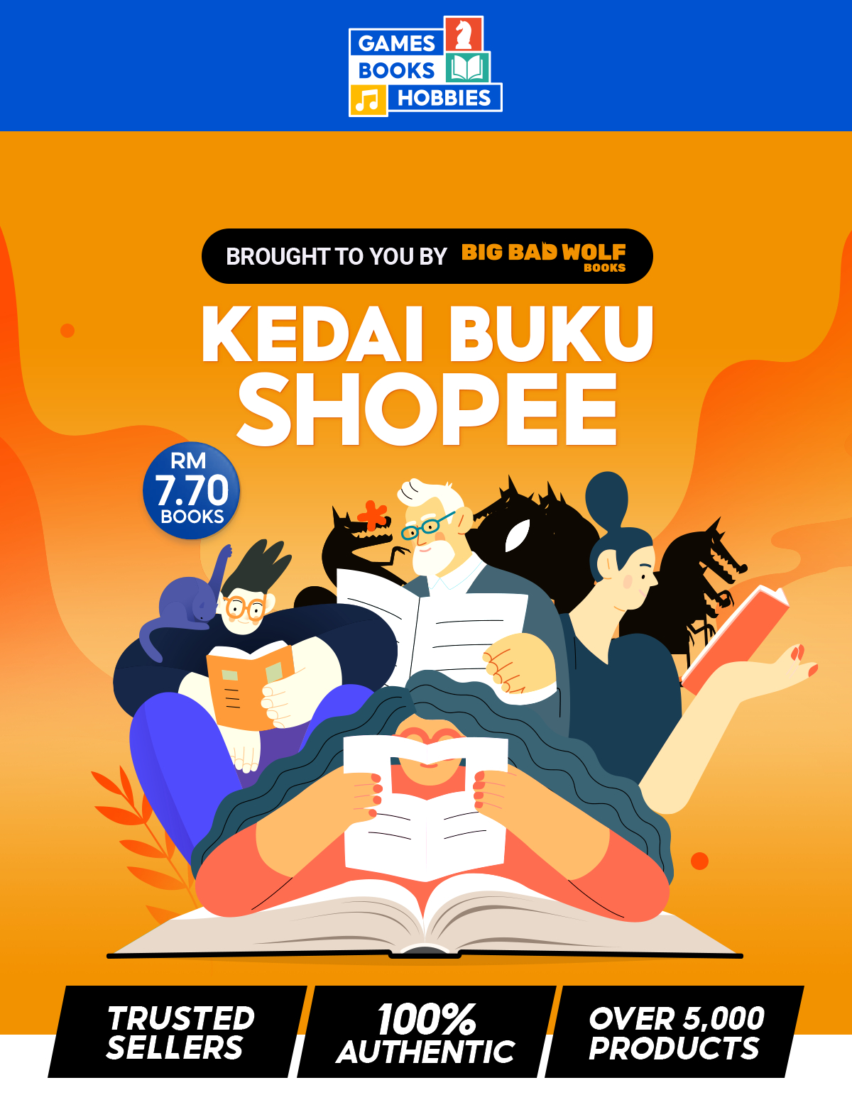 Shopee X Big Bad Wolf Lancar Kedai Buku Shopee – Tawar Buku Dengan Harga Serendah RM7.70