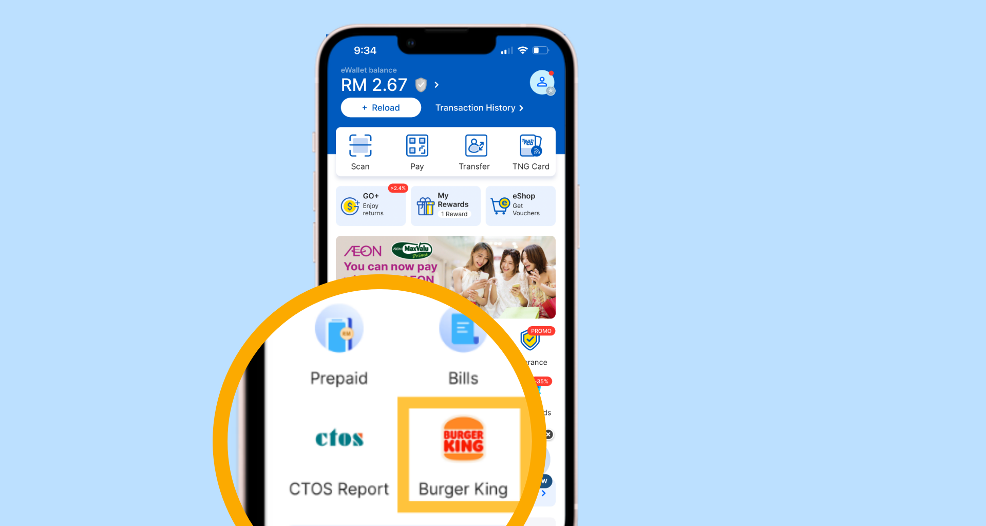 Mula Pesan Hidangan Di Burger King Melalui Aplikasi Touch ‘n Go eWallet