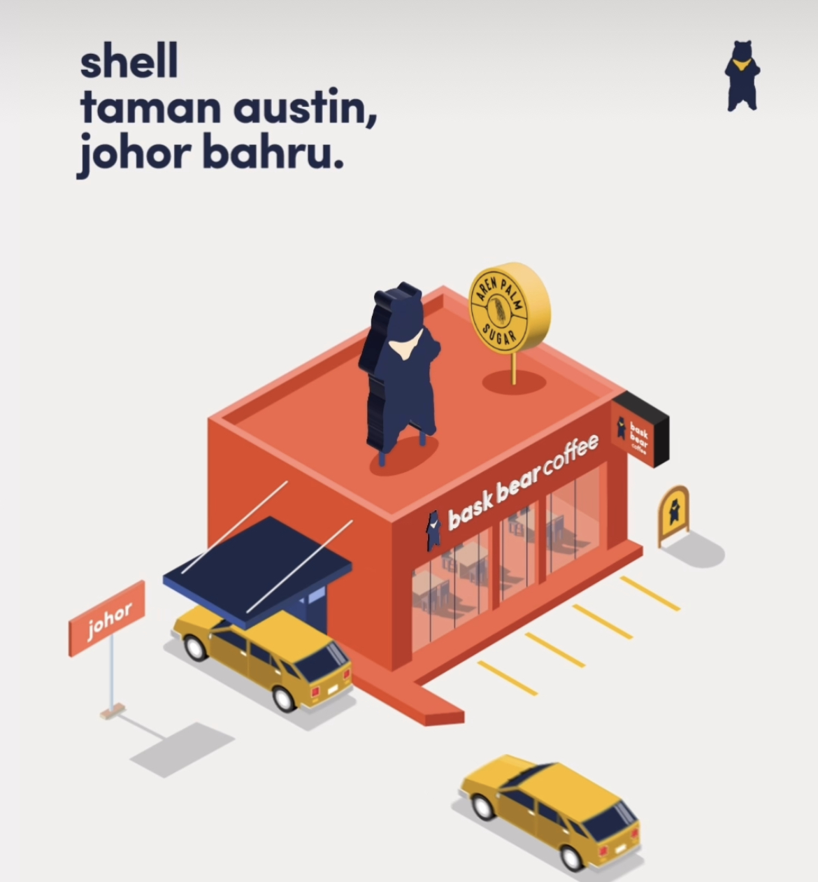 Bask Bear Coffee Buka Cawangan Pandu-Lalu Pertama Di Johor Bahru