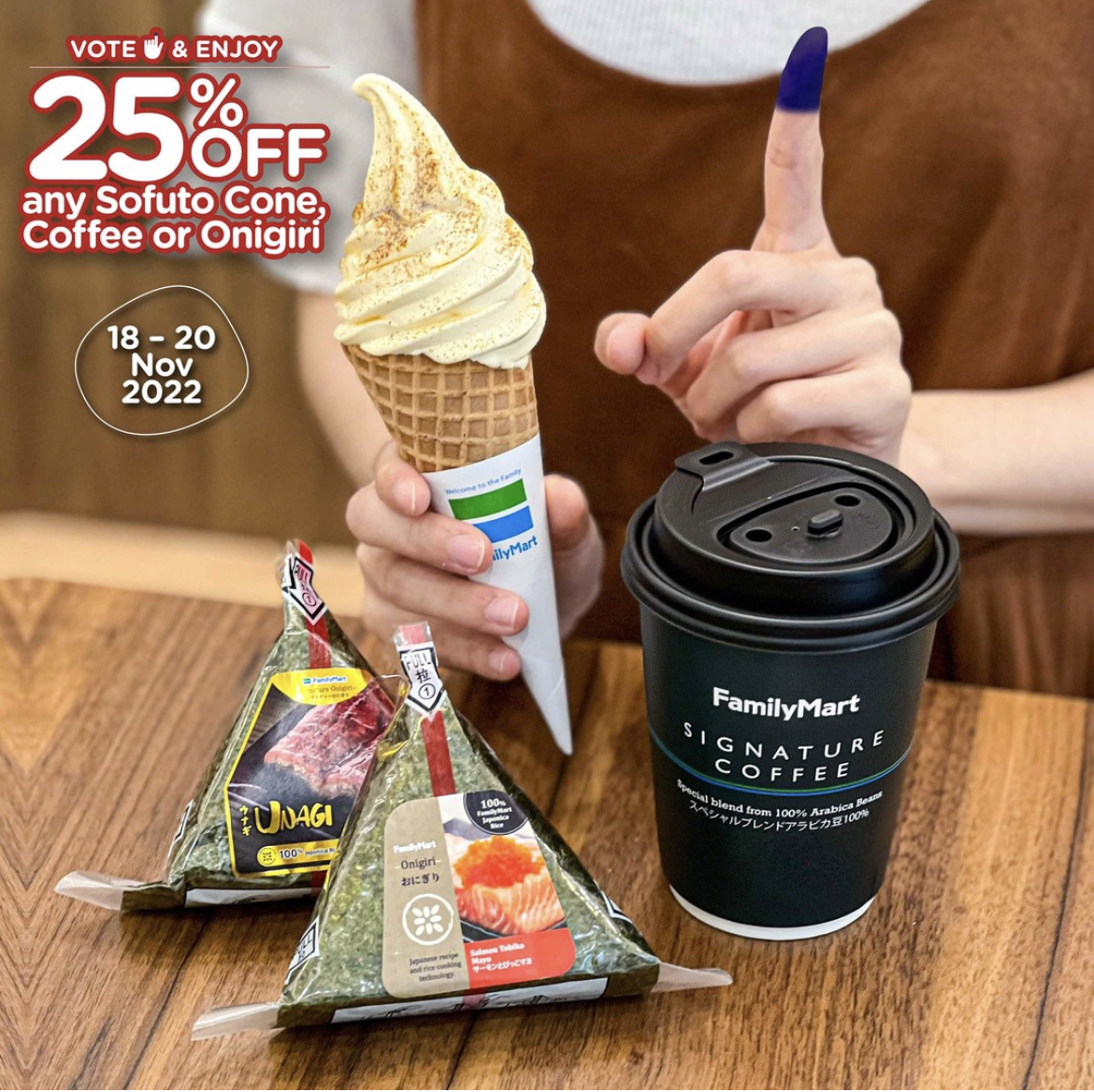 Jom Undi Dan Nikmati Diskaun 25% Untuk Kon Sofuto, Onigiri Dan Minuman Kopi Di FamilyMart