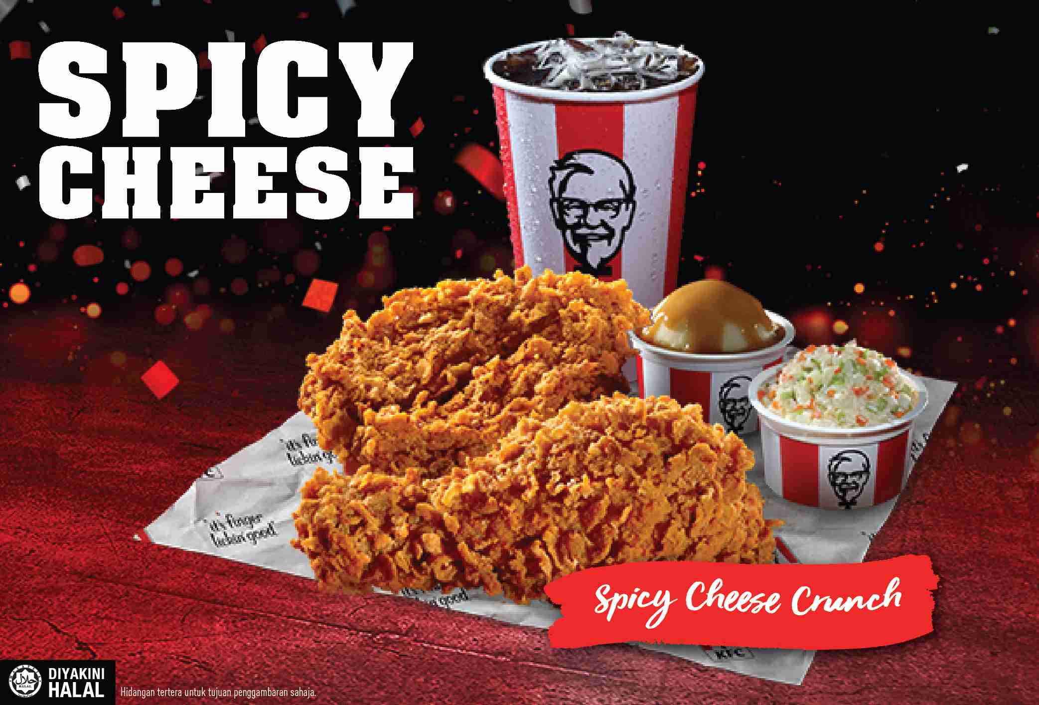 Juadah Kepci FC – Ayam Goreng Spicy Cheese Crunch, Spicy Nuggets Dan Spicy Cheese Burger