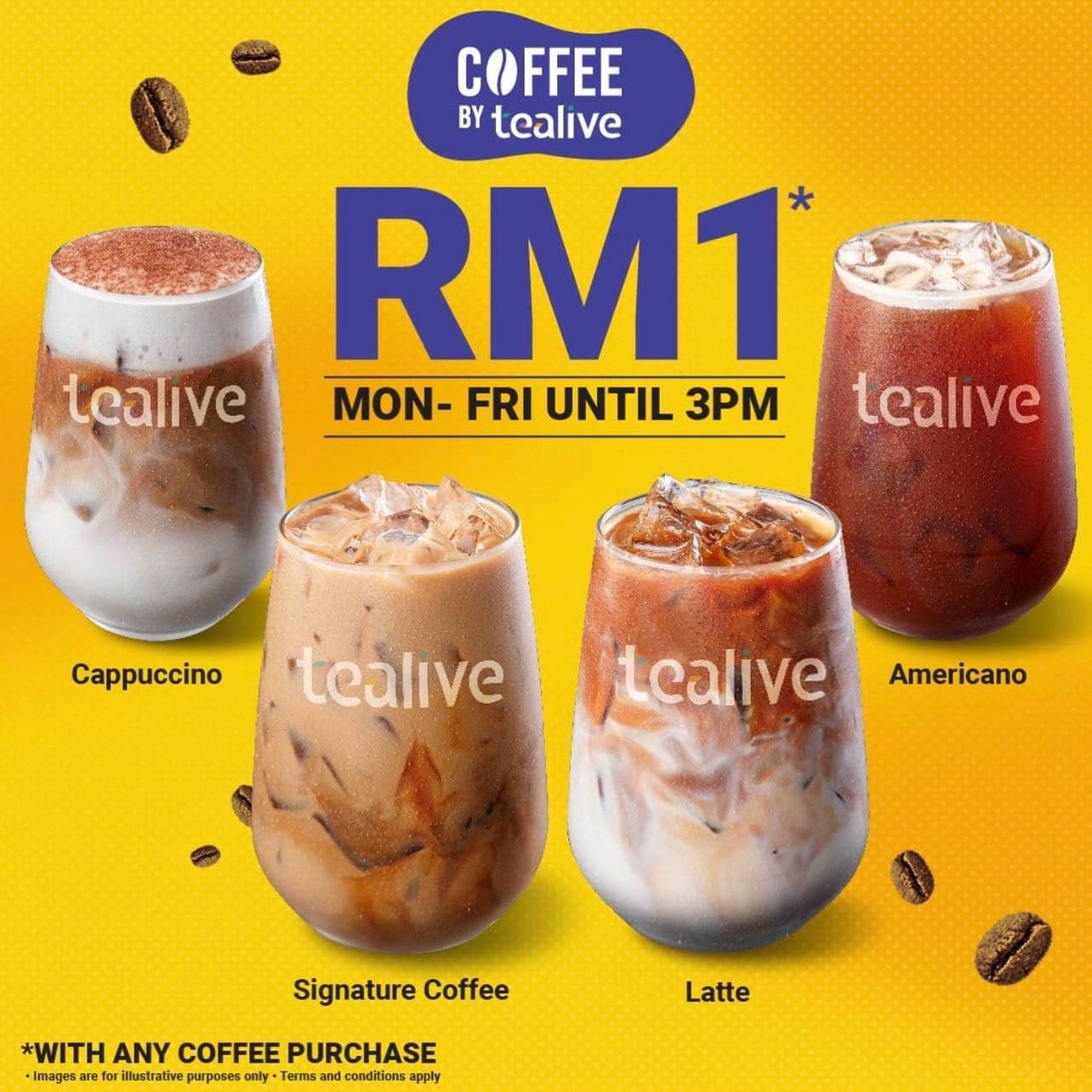 Nikmati Cawan Kedua Coffee By Tealive Pada Harga RM1 – Sebelum Jam 3 Petang