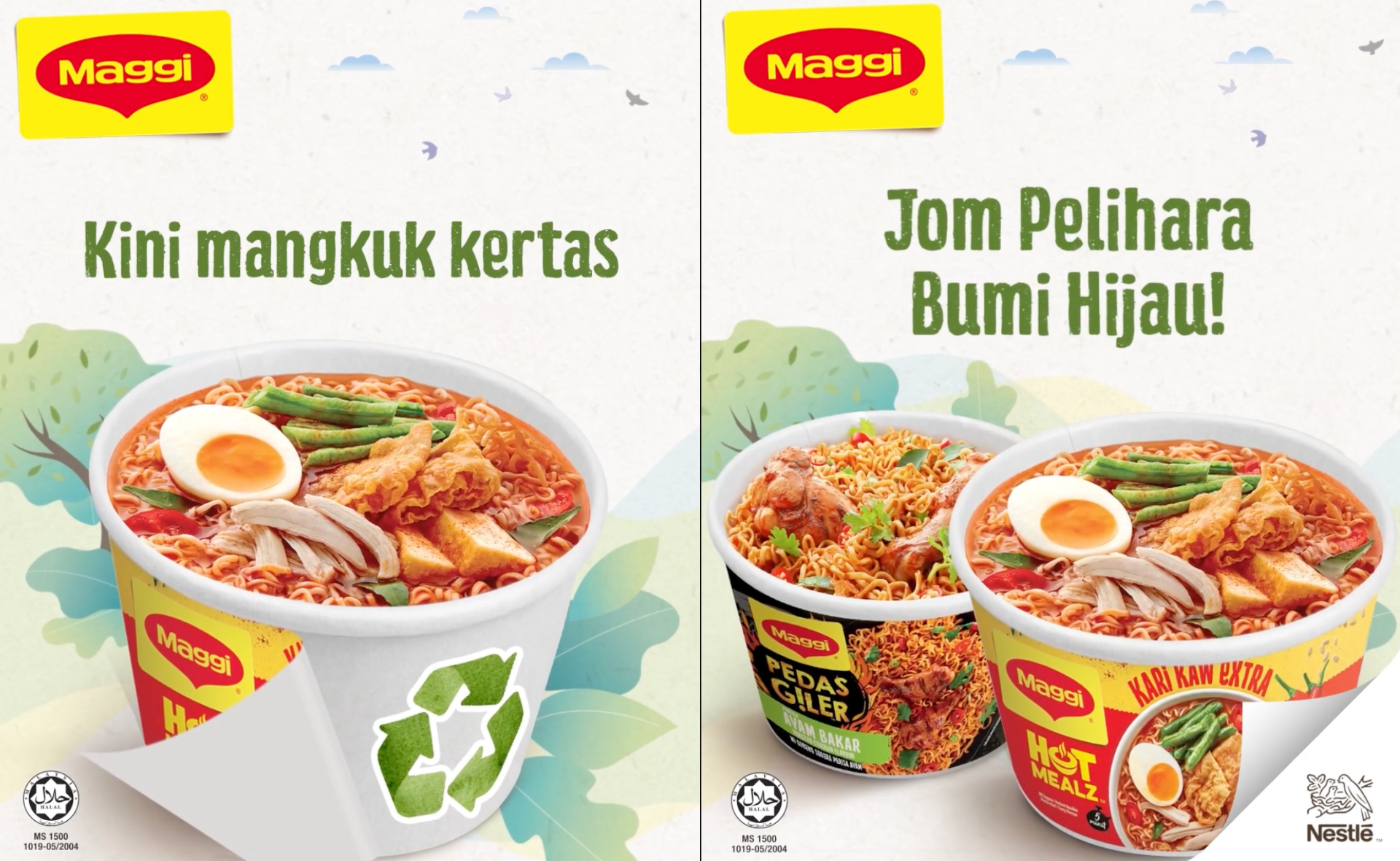 Maggi Kini Menggunakan Mangkuk Kertas Untuk Produk Mi Segera Hot Mealz