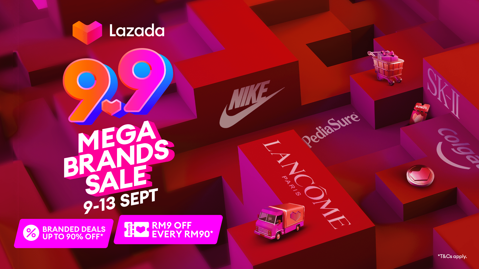 Ini Promosi Menarik Sepanjang Jualan 9.9 Mega Brands Lazada Pada 9-13 September 2023