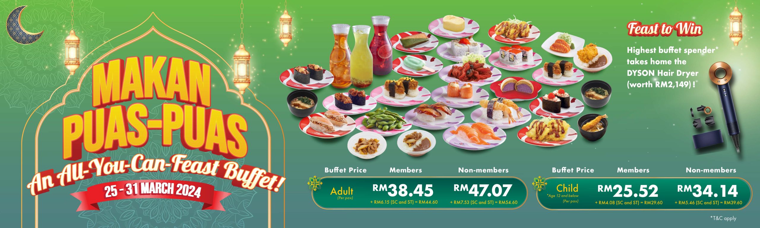 Bufet Ramadan Sushi King Boleh Dinikmati Pada Harga Bermula RM44.60 – Tersedia Di Cawangan Terpilih