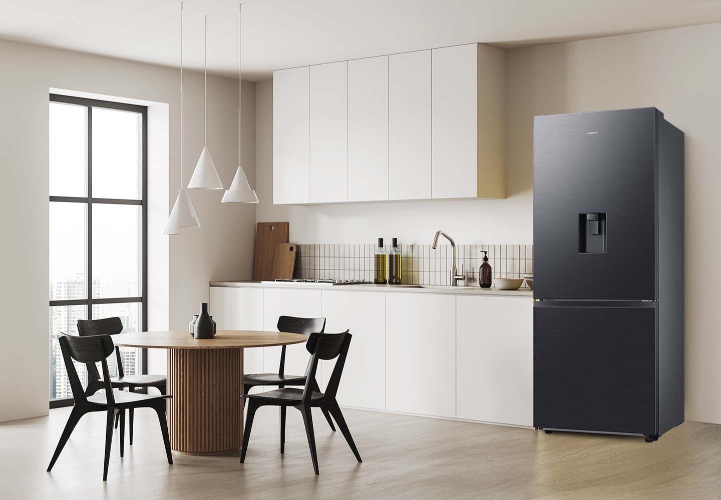 Samsung Bottom Mount Freezer – Peti Sejuk Dengan Rekaan Pintu Boleh Balik Dan Dilengkapi Pembahagi Air
