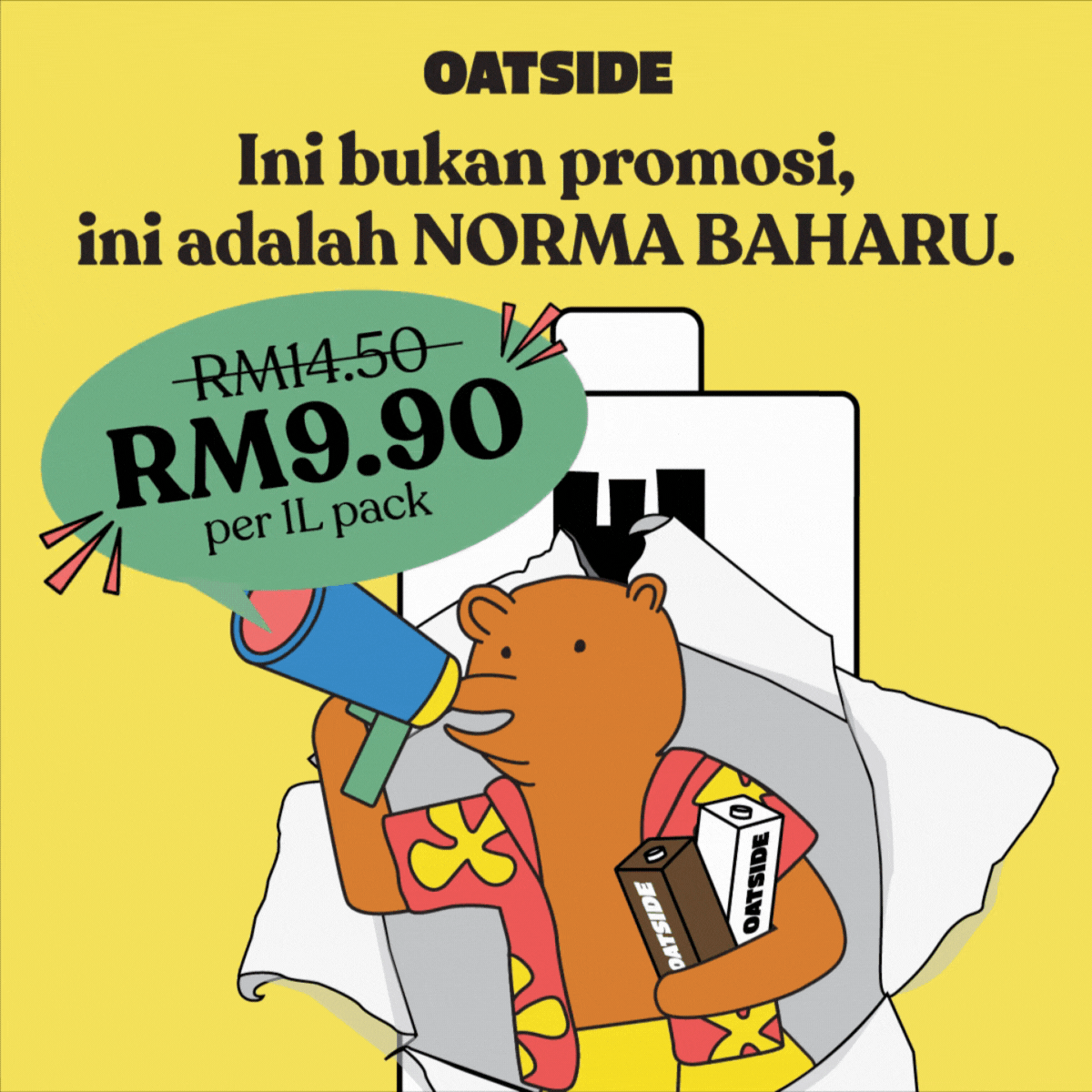 OATSIDE Mula Menurunkan Harga Untuk Susu Barista Blend Dan Susu Coklat 1L