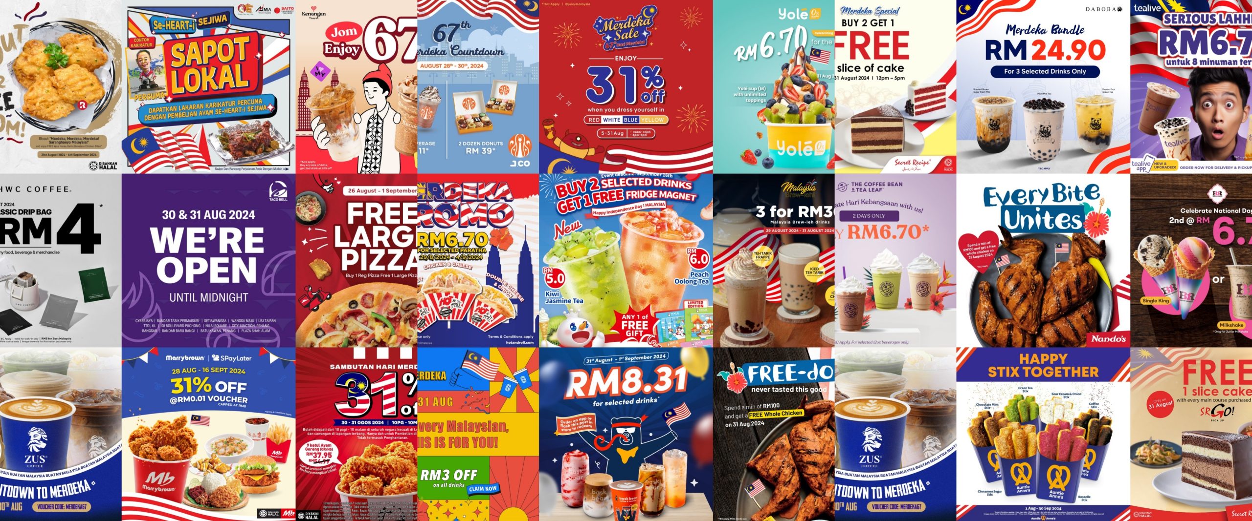Ini 25 Promosi Yang Boleh Anda Tebus Bersempena Hari Kemerdekaan Malaysia Ke-67