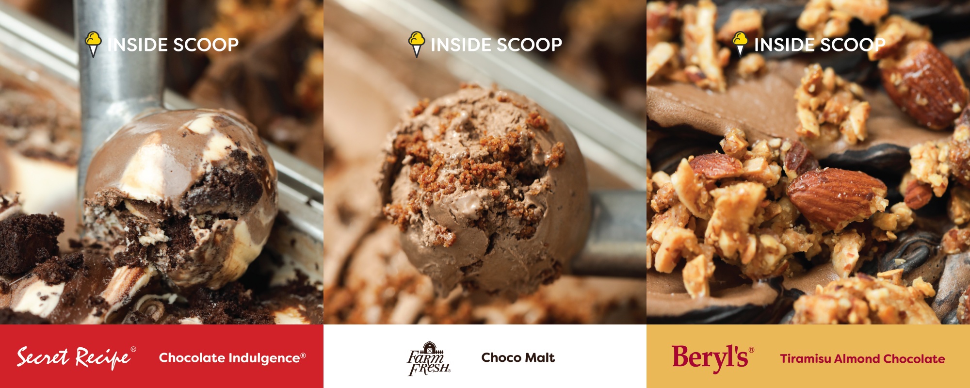 Inside Scoop Perkenal Aiskrim Edisi Terhad – Kolaborasi Dengan Jenama Lokal Legends Beryl’s, Farm Fresh Dan Secret Recipe