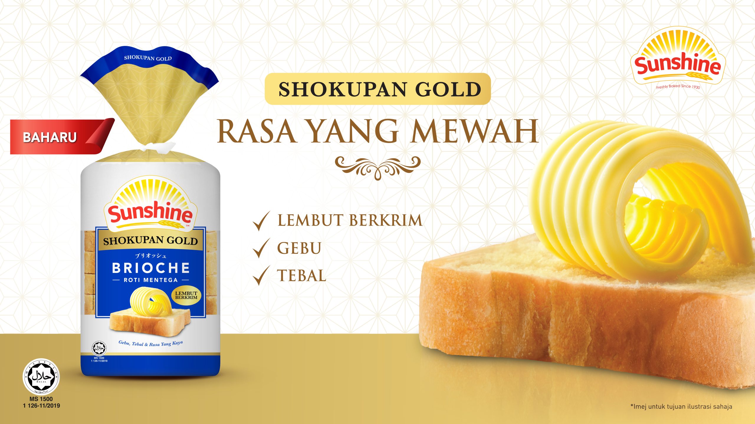 Sudahkah Anda Mencuba Roti Mentega SHOKUPAN GOLD BRIOCHE Dari Sunshine Bakeries?