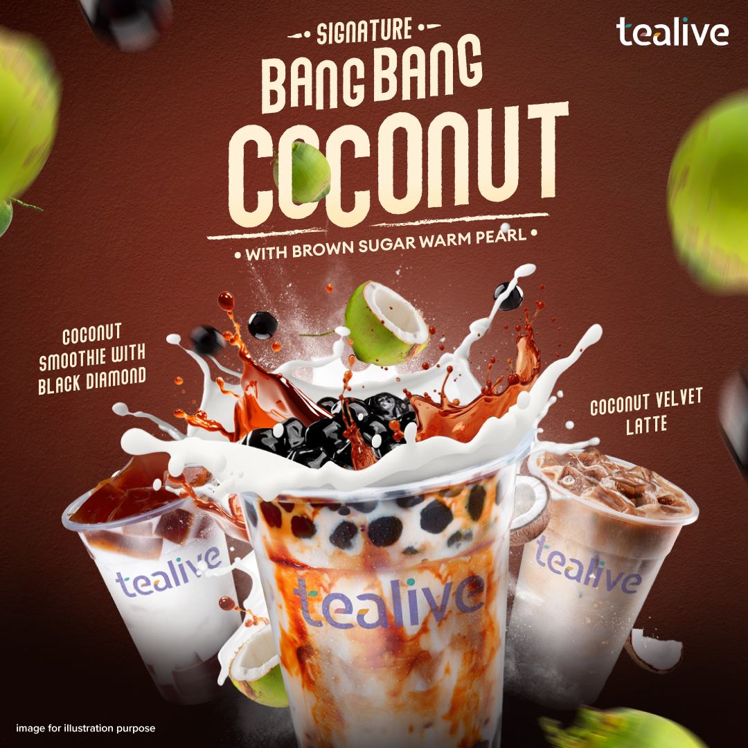 Tealive Menggabungkan Rasa Boba Dengan Kelapa – Pesan Signature Bang Bang Coconut with Brown Sugar Warm Pearl Hari Ini