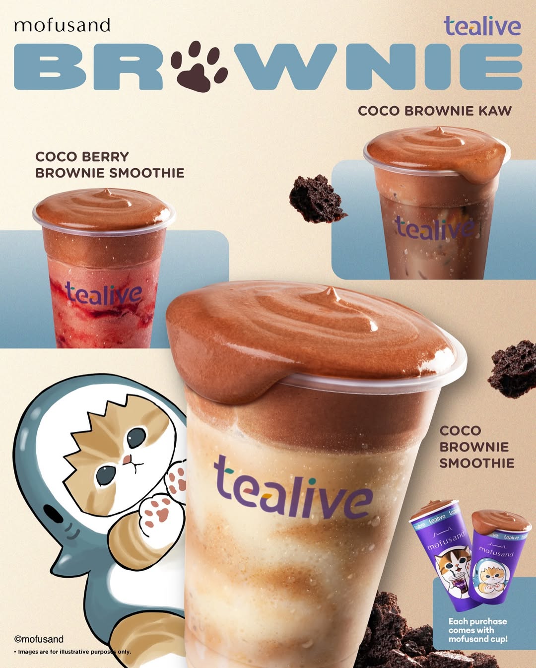 Tealive X Mofusand Memperkenalkan Tiga Minuman Berasaskan Coklat – Khusus Untuk Penggemar Kucing