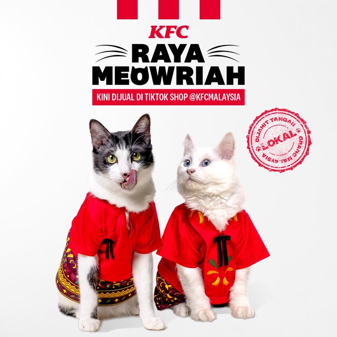 KFC Jual Baju Raya Untuk Kucing Pada Harga RM44.90 – Eksklusif Di TikTok Shop