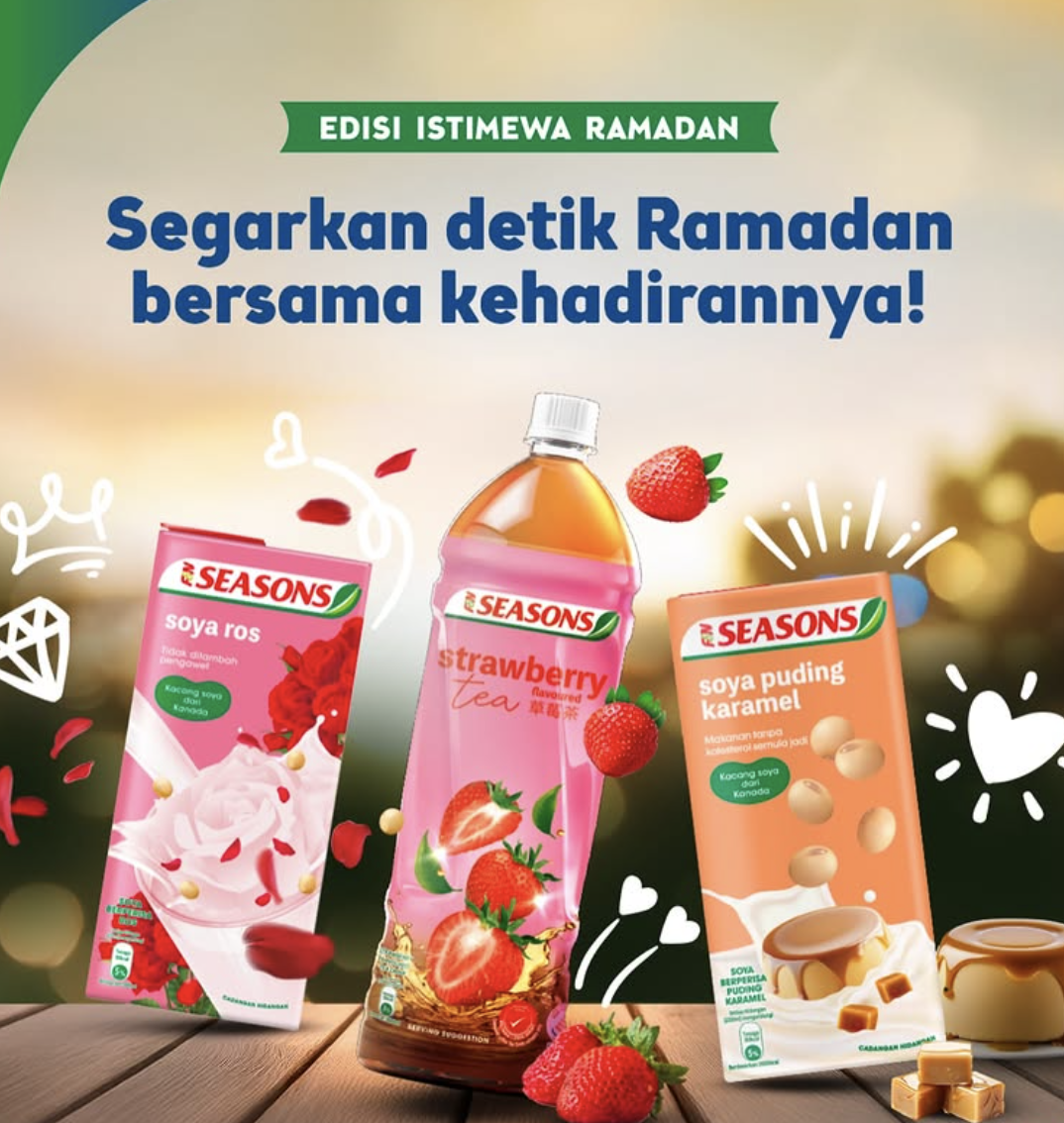 F&N Seasons Hadir Dengan Minuman Edisi Ramadan – Menampilkan Perisa Baharu Soya Ros, Soya Puding Karamel Dan Teh Strawberi