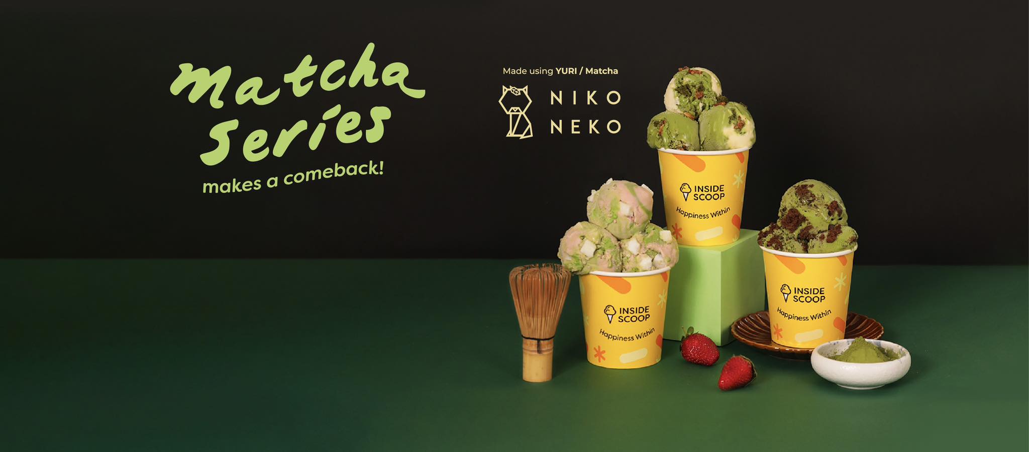 Inside Scoop Hadir Dengan Siri Aiskrim Matcha – Kerjasama Dengan Niko Neko