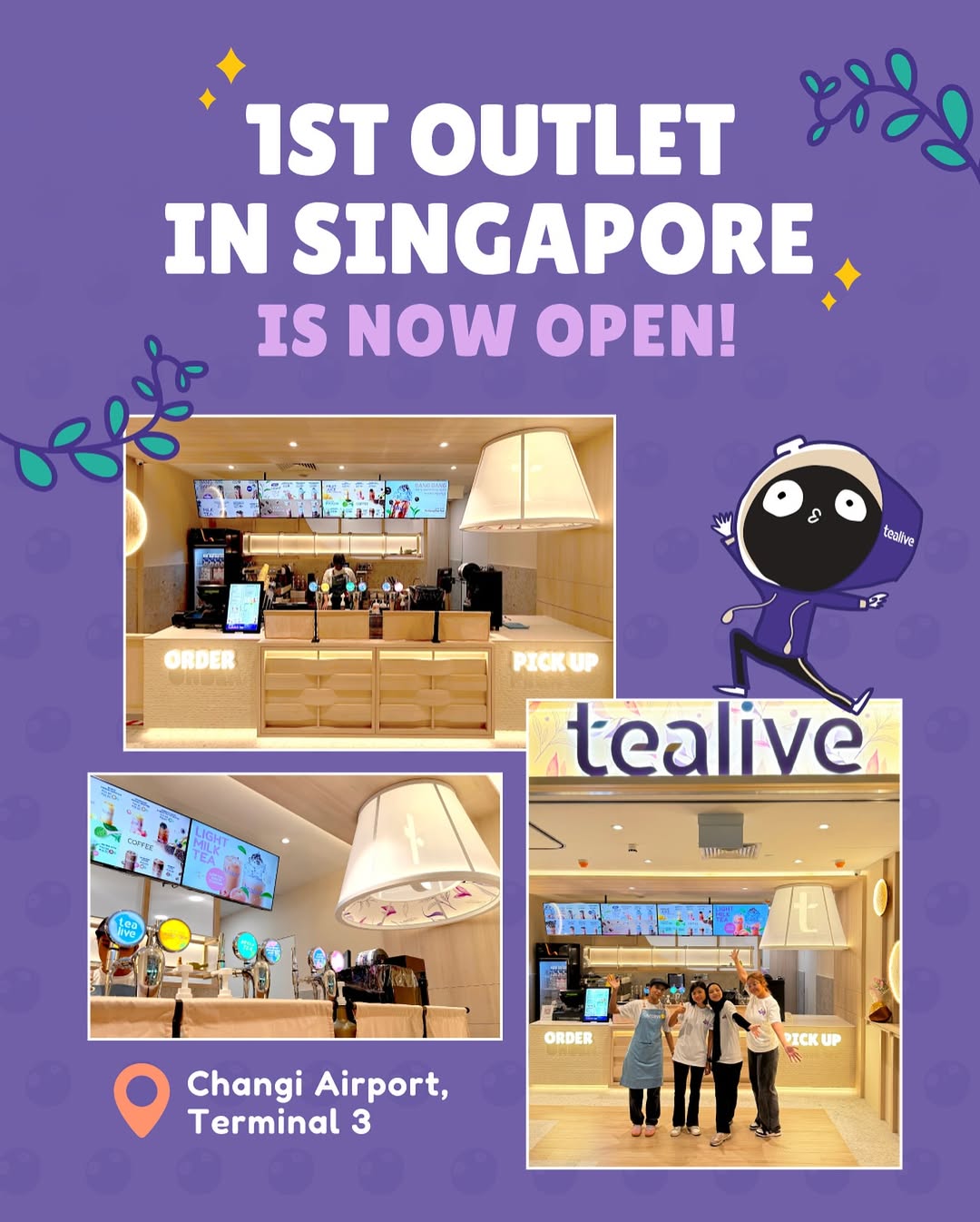 Tealive Buka Cawangan Pertama Di Singapura – Lokasi Di Changi Airport Terminal 3