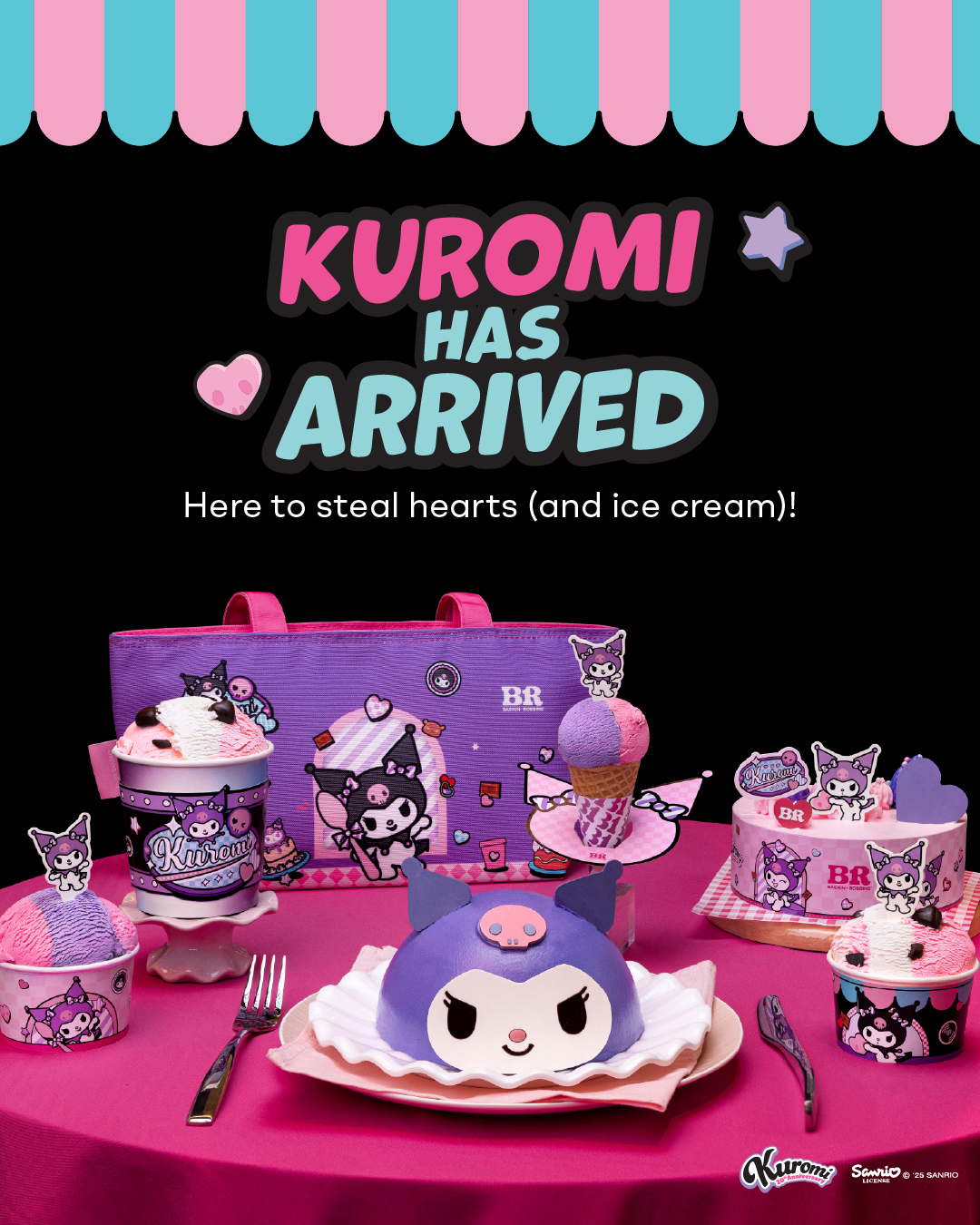 Kolaborasi Baskin-Robbins x Kuromi – Tawarkan Hidangan Aiskrim Bertemakan Karakter Popular Sanrio