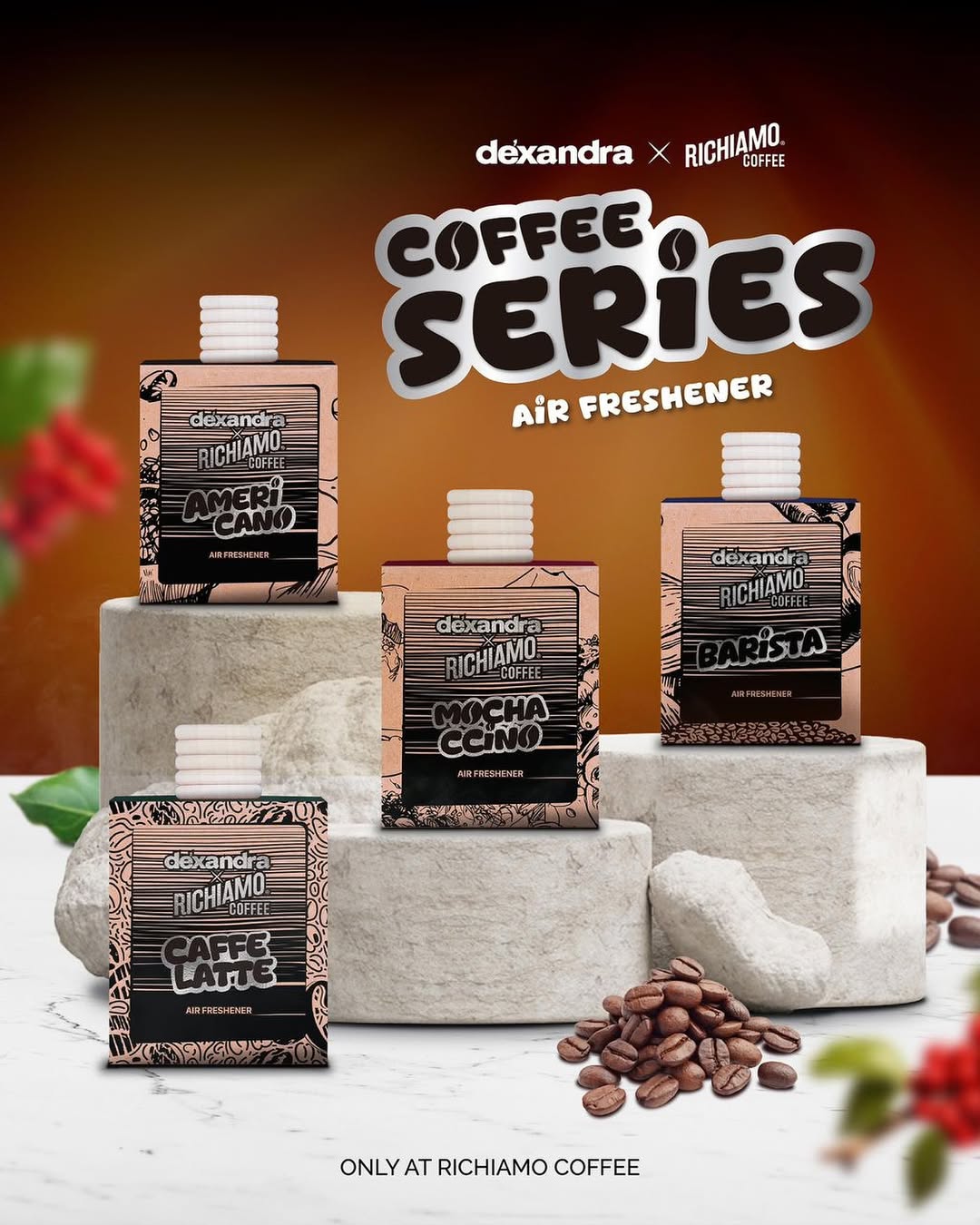 De’Xandra X Richiamo Coffee Hadir Dengan Penyegar Udara Eksklusif Aroma Kopi