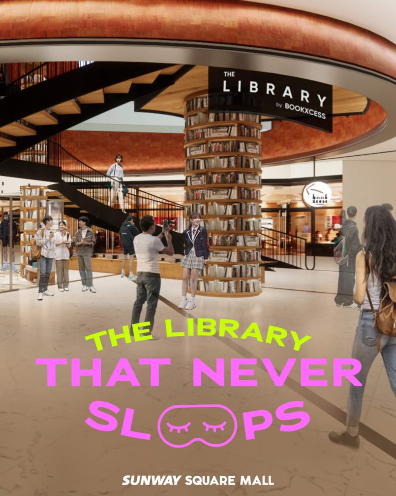 Kedai Buku 24 Jam – The Library by BookXcess Akan Dibuka Di Sunway Square Mall Pada September Ini