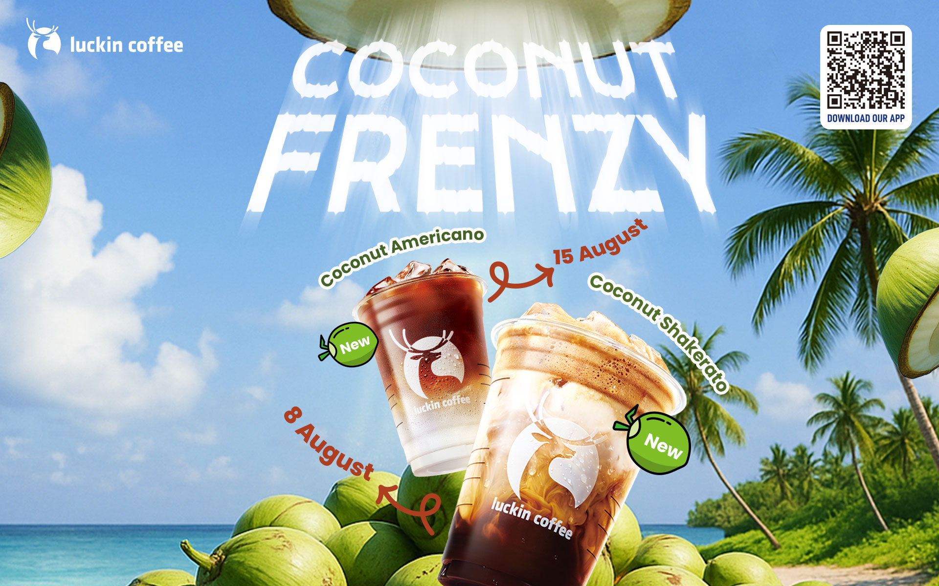 Luckin Coffee Memperkenalkan Dua Minuman Baharu Berasaskan Kelapa – Coconut Shakerato Dan Iced Coconut Americano