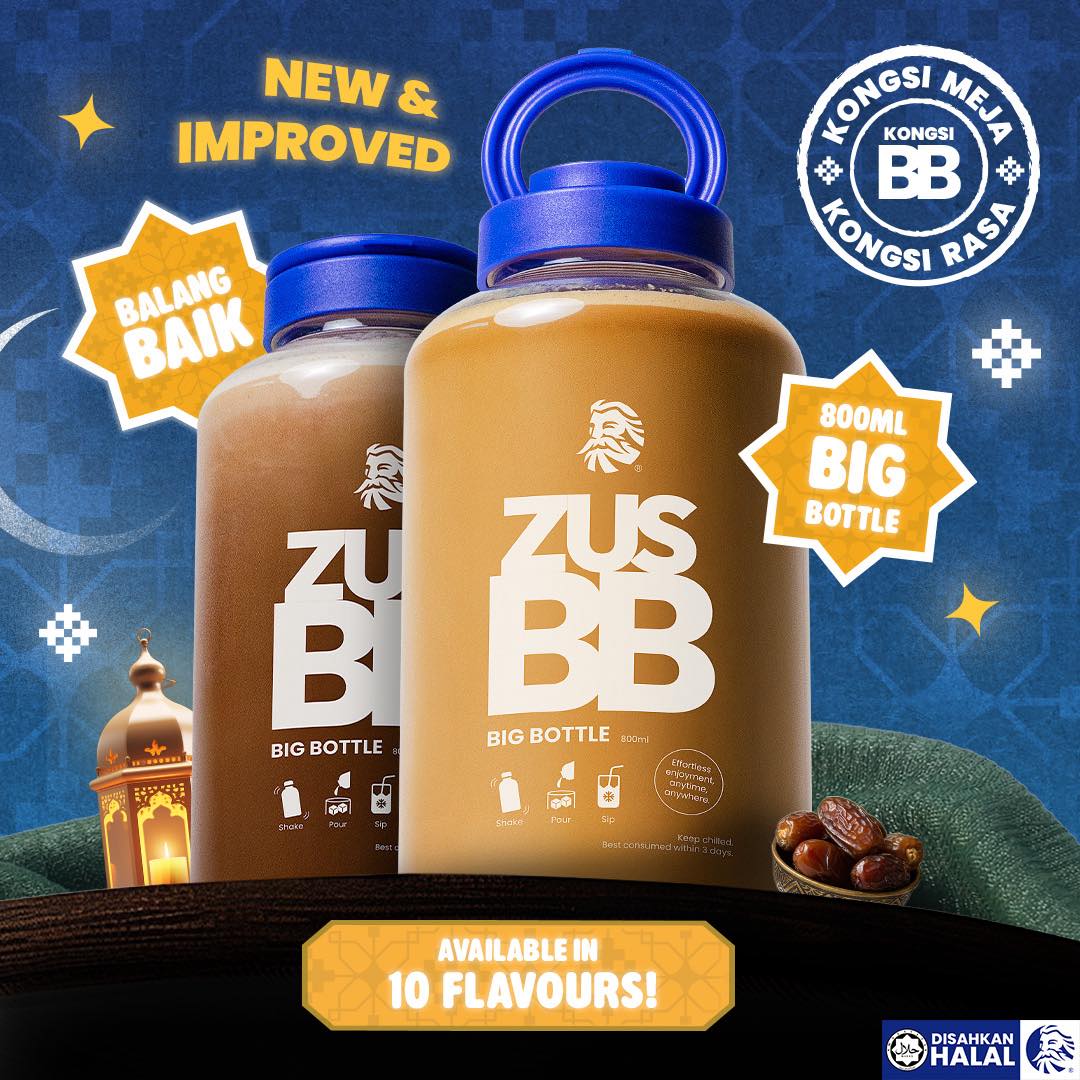 ZUS Coffee Memperkenalkan Minuman Bersaiz 800ml – ZUS BB Dijual Pada Harga Bermula RM16.90