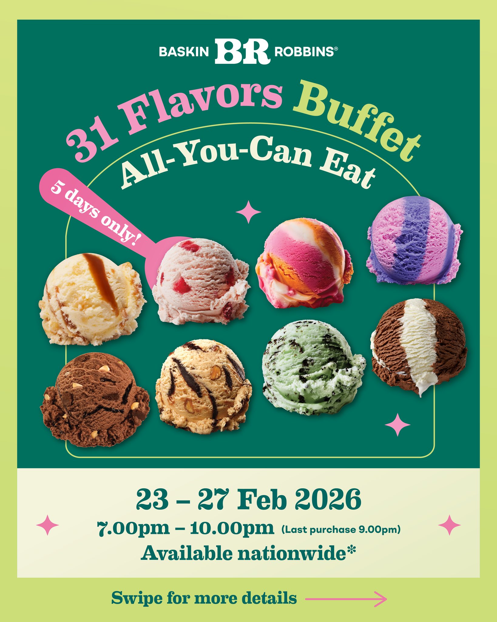 Bufet Aiskrim “All-You-Can-Eat” Baskin-Robbins – Hanya RM31 Seorang