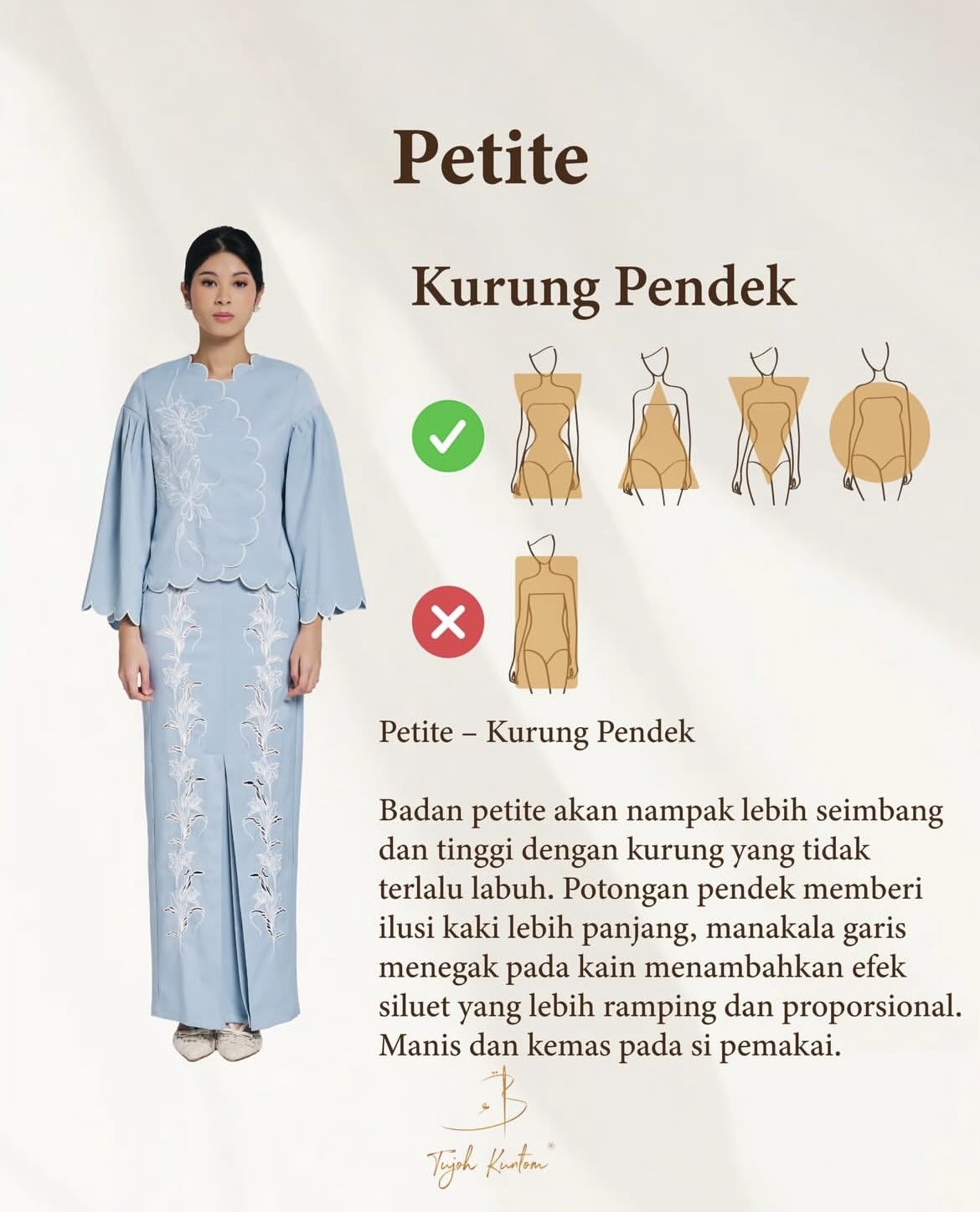 Tips Pemilihan Baju Raya Mengikut Bentuk Rupa Badan Oleh Tujuh Kuntom