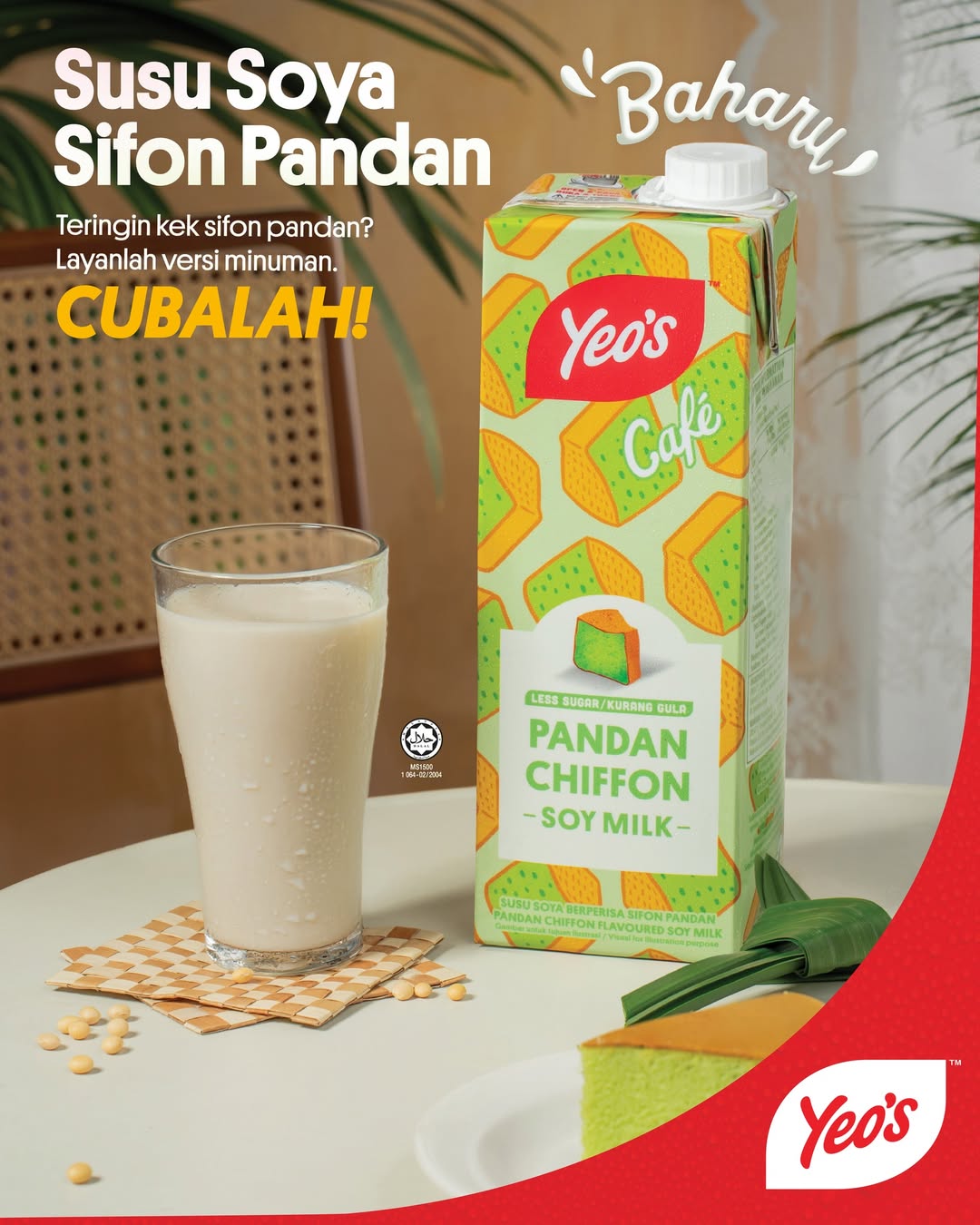 Yeo’s Memperkenalkan Susu Soya Perisa Sifon Pandan, Inspirasi Daripada Pencuci Mulut Klasik
