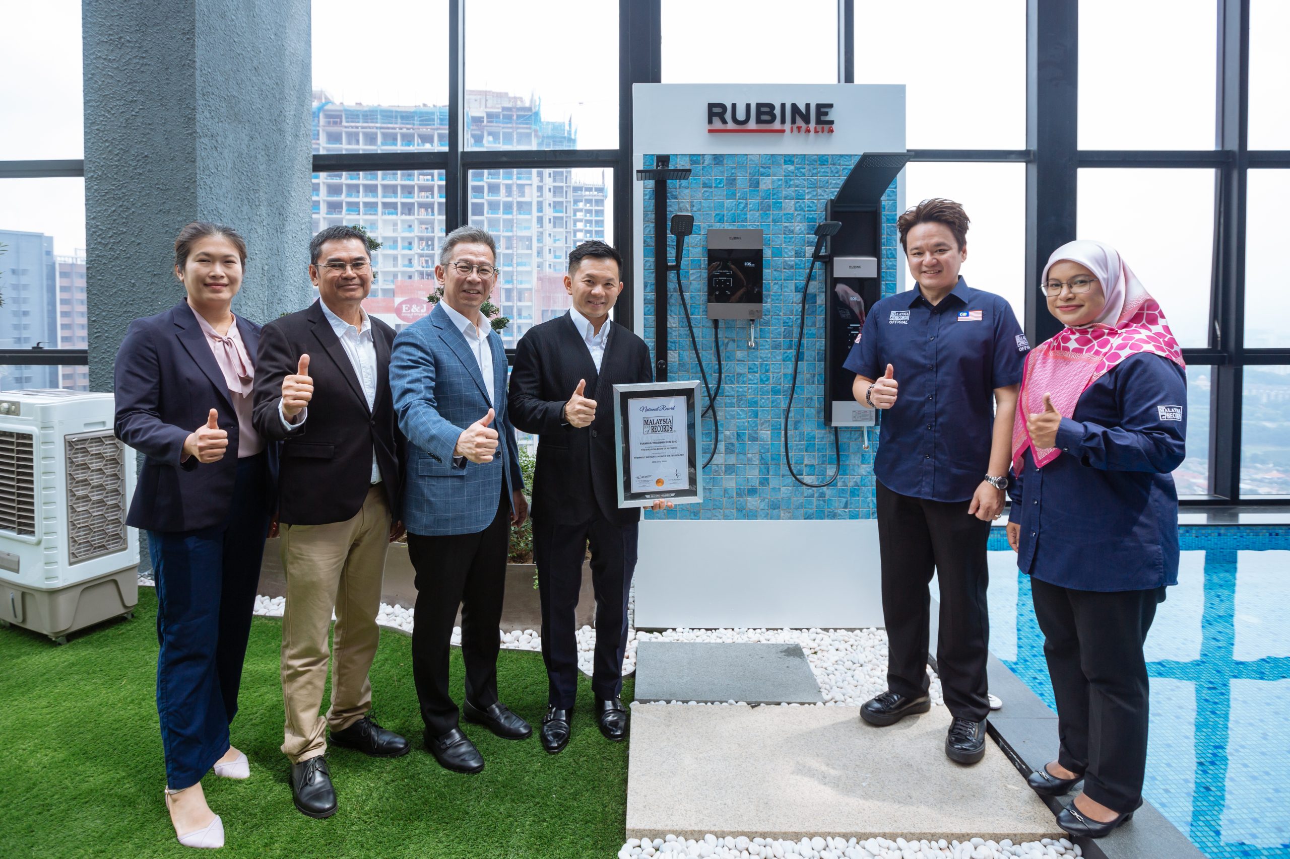 RUBINE Catat Rekod Malaysia – Pemanas Air Pancuran Paling Nipis