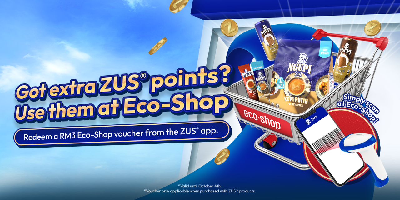 Tebus 300 ZUS Points, Dapat Baucar RM3 Untuk Belanja Di Eco-Shop