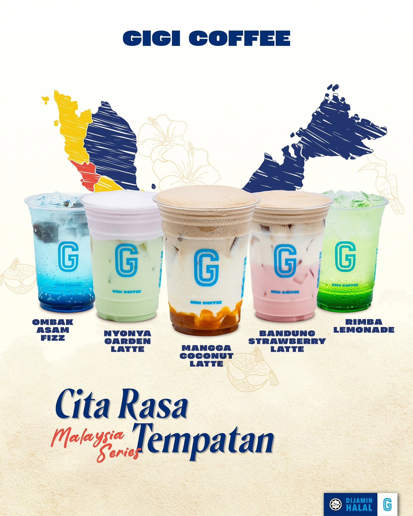 Gigi Coffee Memperkenalkan 5 Minuman Berinspirasikan Malaysia Sempena Merdeka