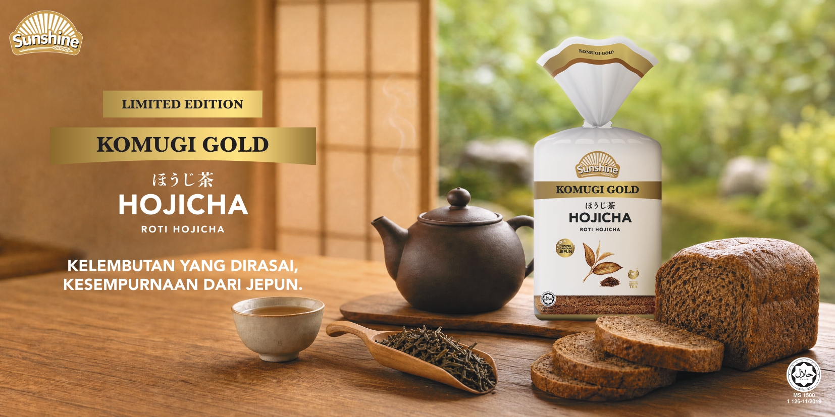 Sunshine Bakeries Memperkenalkan KOMUGI GOLD Roti Hojicha Edisi Terhad