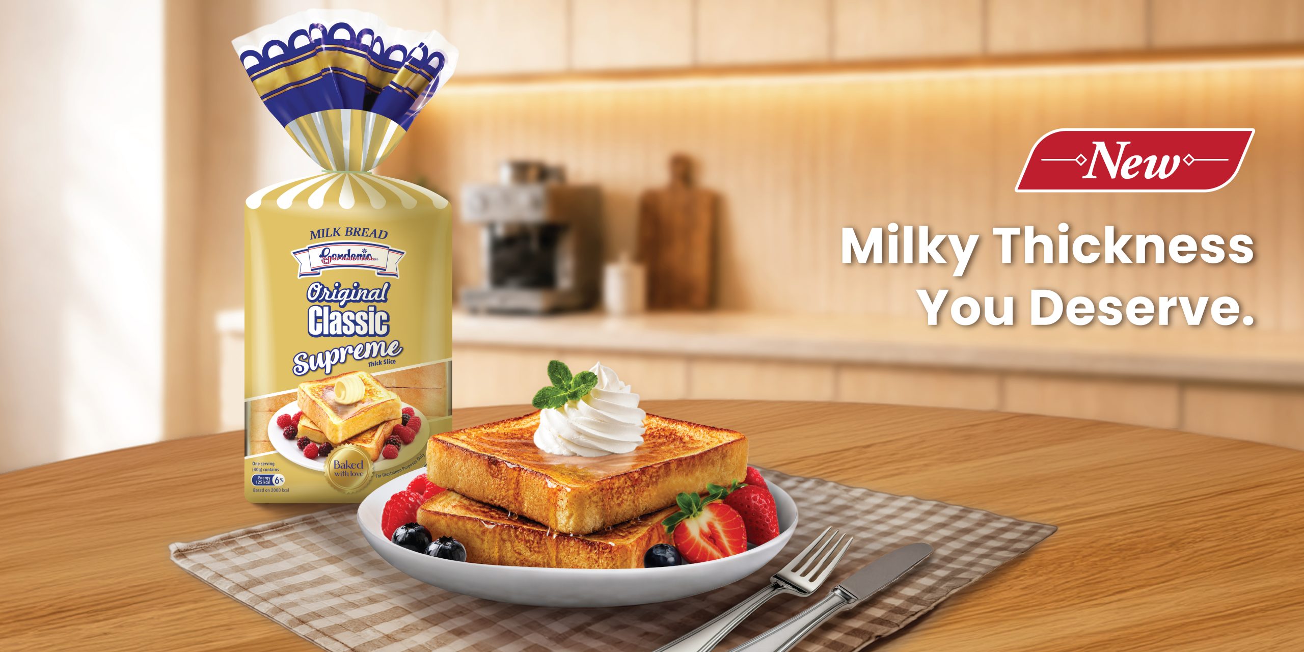 Gardenia Memperkenalkan Original Classic Supreme Baharu – Roti Lebih Tebal Dan Gebu