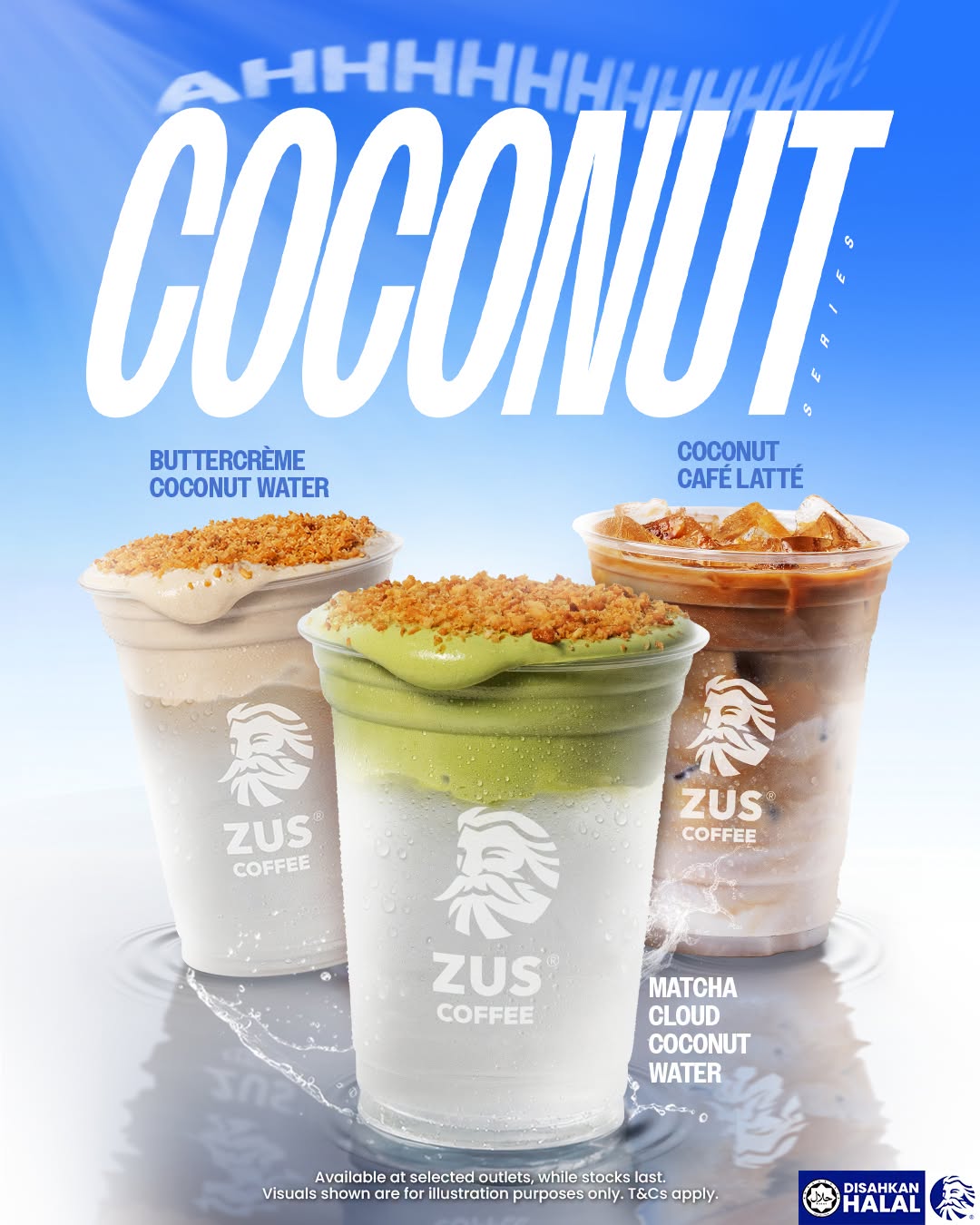 ZUS Coffee Memperkenalkan 7 Minuman Baharu Menerusi Siri Kelapa