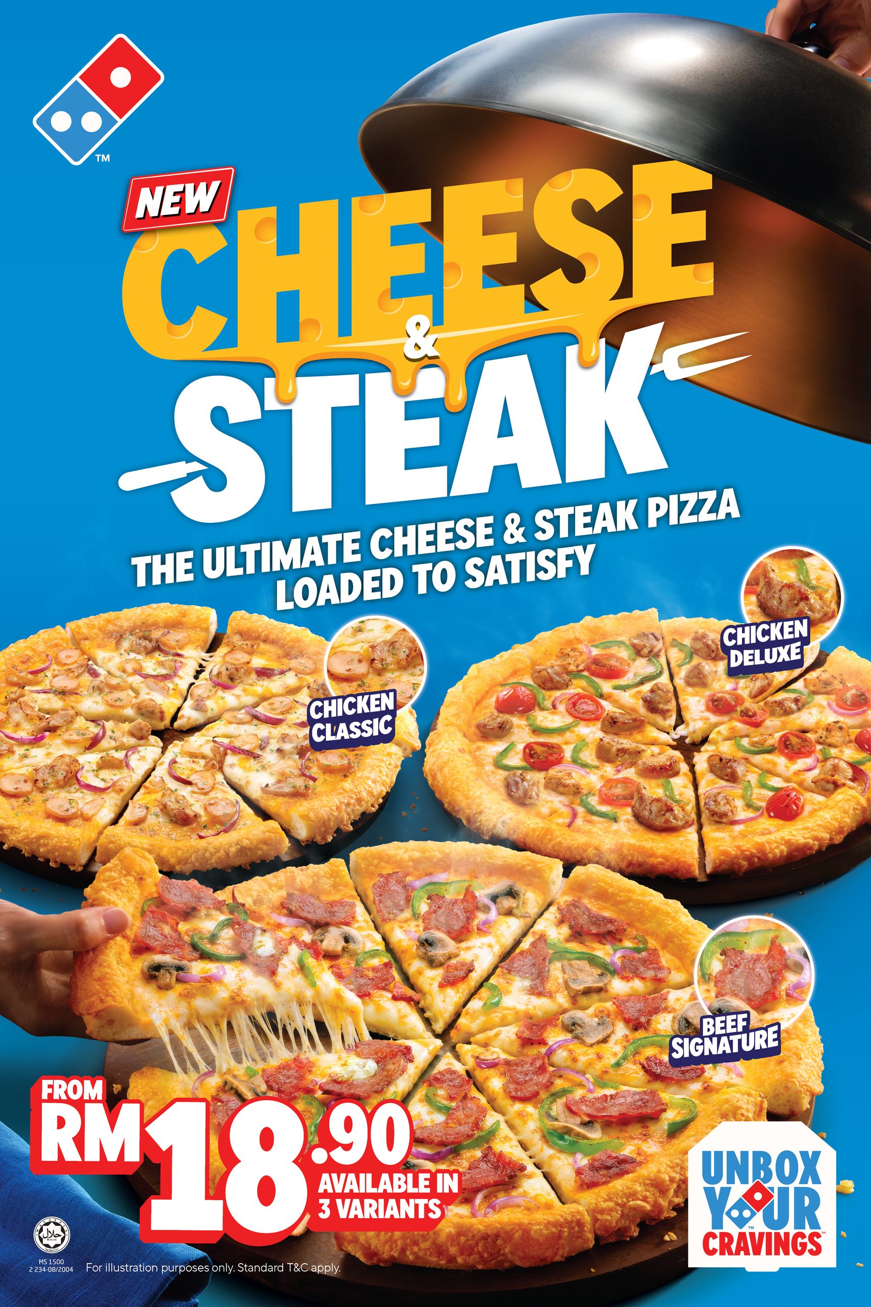 Domino’s Malaysia Memperkenalkan Cheese & Steak Pizza Dengan Tiga Pilihan Baharu