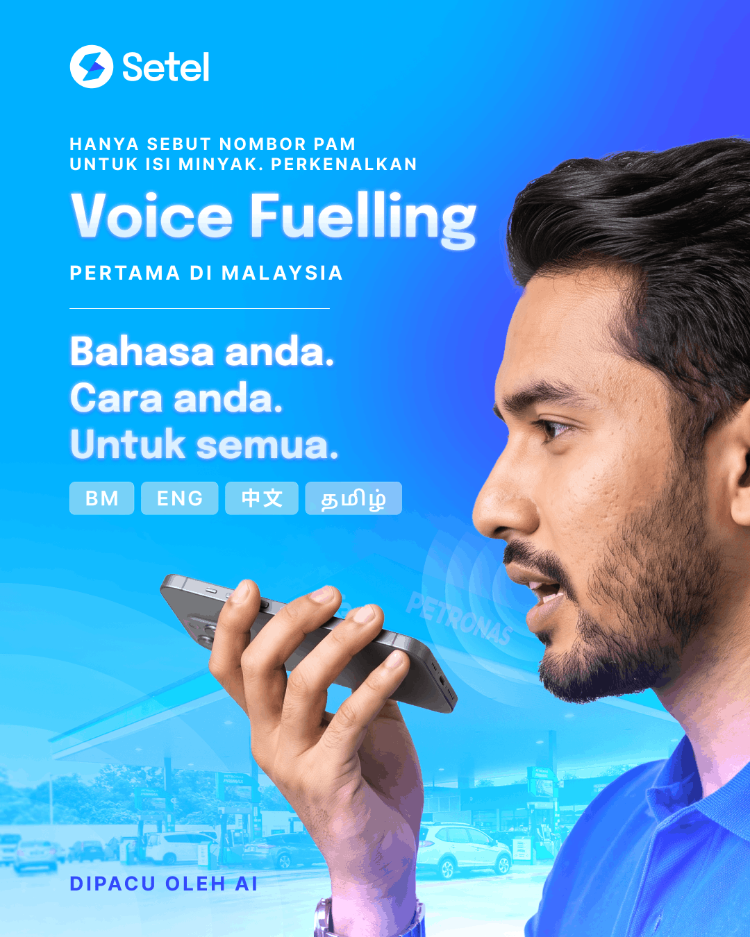 Setel Hadir Dengan Ciri Voice Fuelling, Boleh Aktifkan Pam Minyak Dengan Arahan Suara